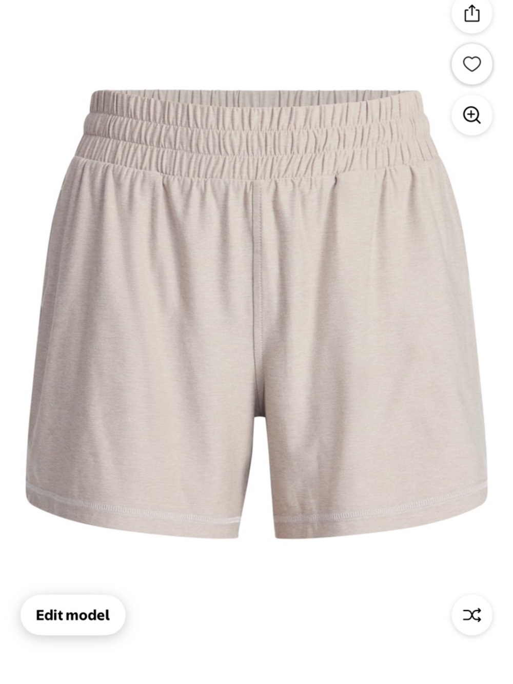 Athletic Works Women's ButterCore Soft Performance Gym Shorts, Size L, Taupe - Picture 4 of 6